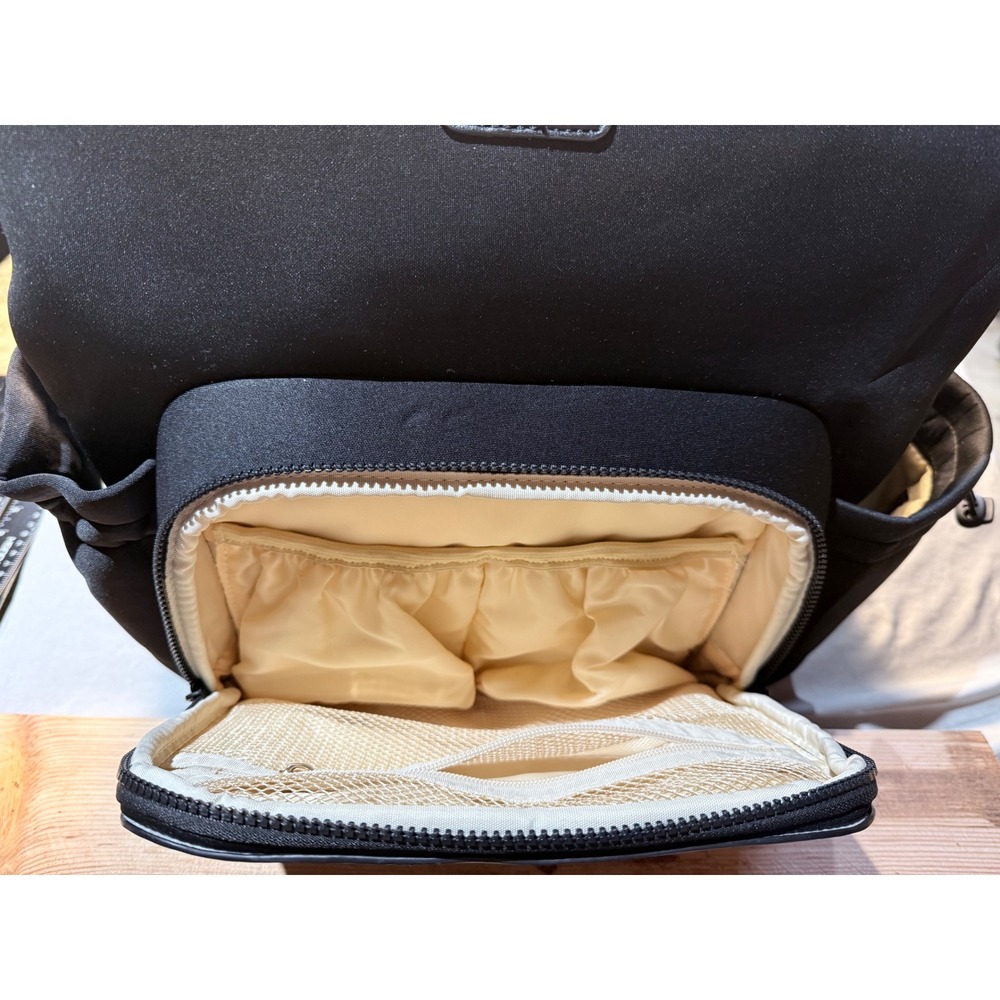 Miss Fong Neoprene Diaper Bag Backpack Black Water Resistant Travel Bag - Picture 8 of 9